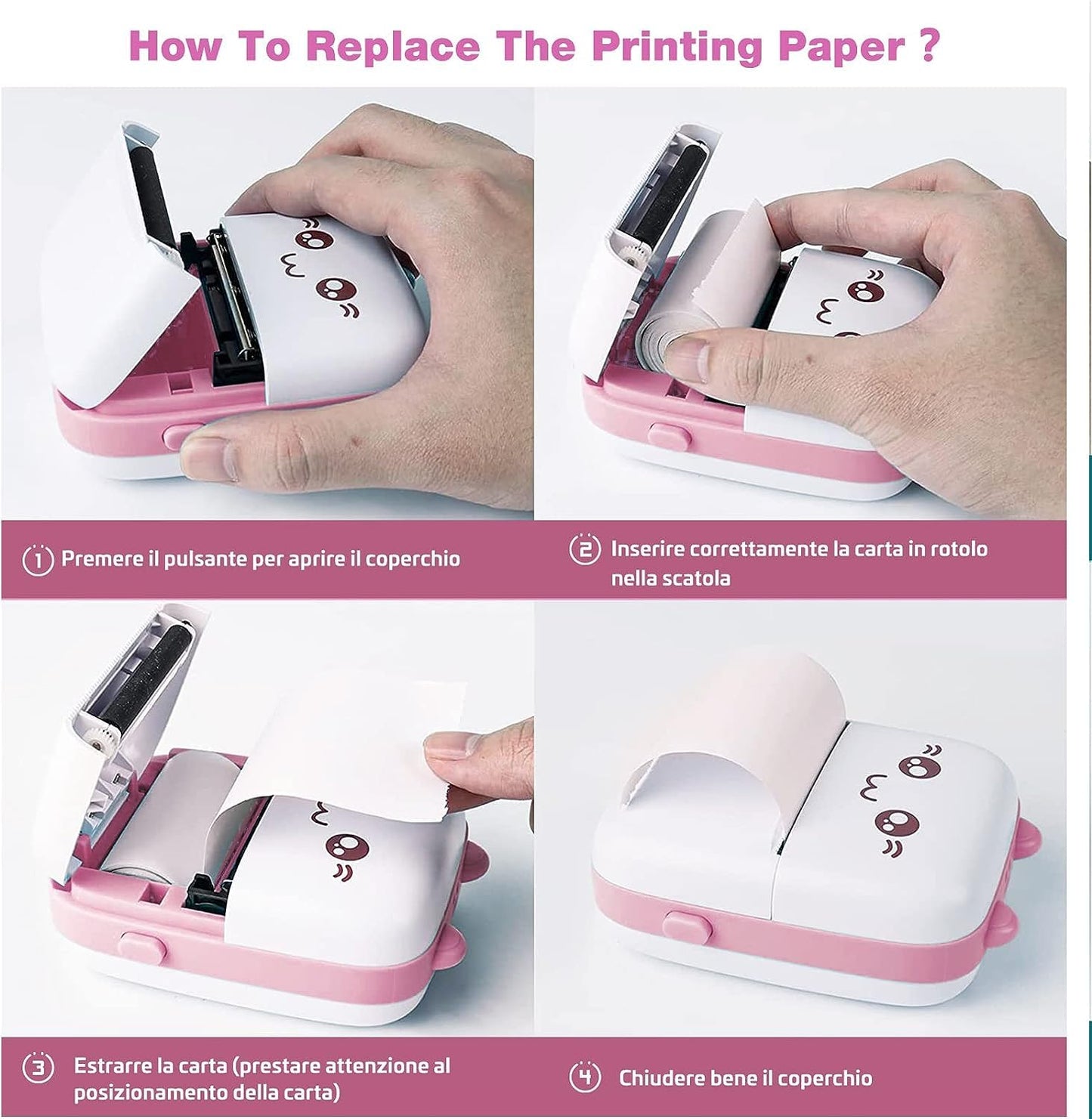 Atheno Global 01 Mini Thermal Printer (1Year Warranty) Inkless Bluetooth Pocket Printer for Prints Picture